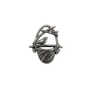 Zawieszka metalowa Charms ScrapBerry's Ptak w Koszyku, 22mm
